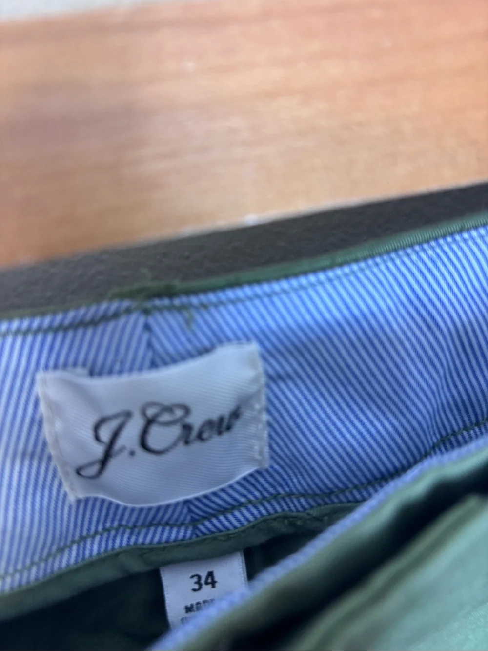 J. Crew Olive Green Slim Boyfriend Chinos Pants Women’s 18